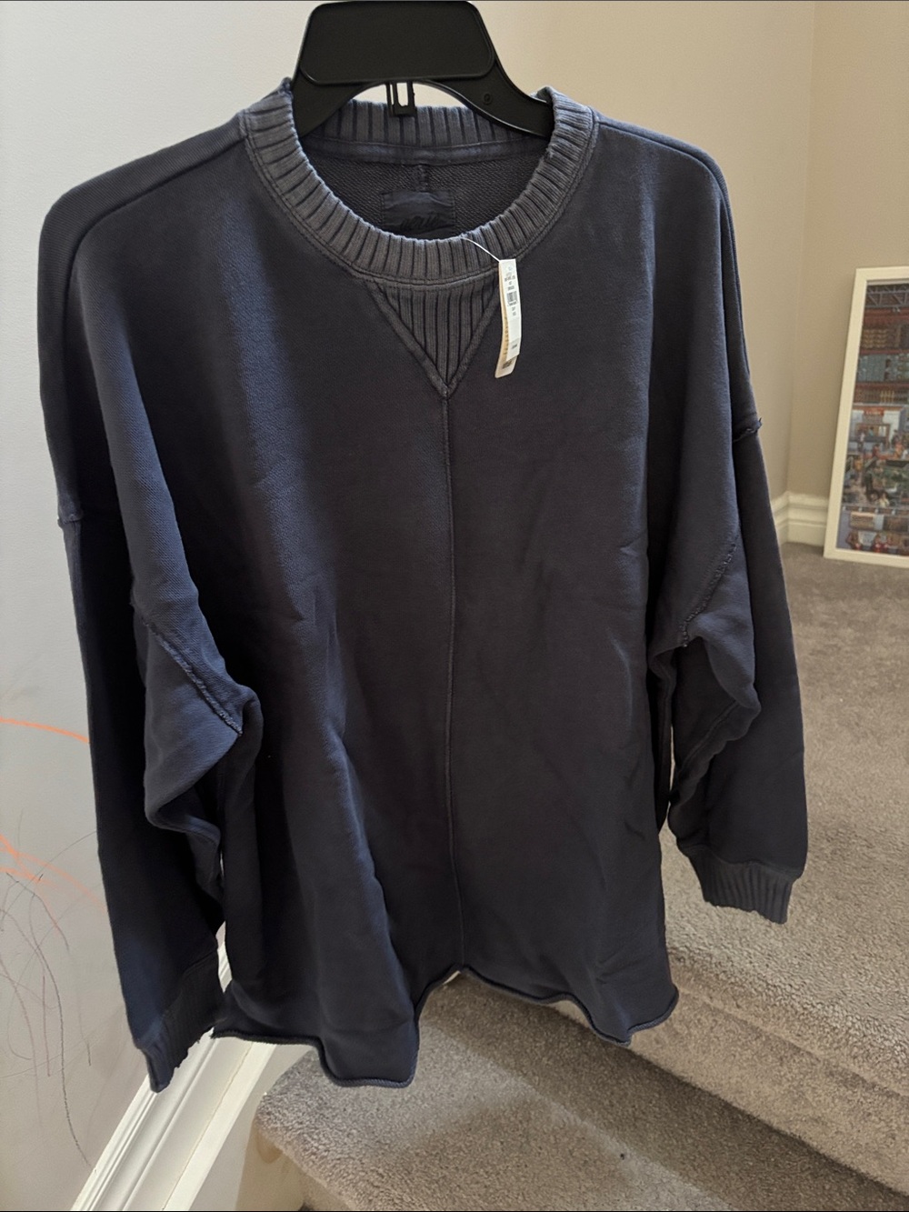 NWT！aerie Crewneck Sweater in Dark Navy - Casual Pullover